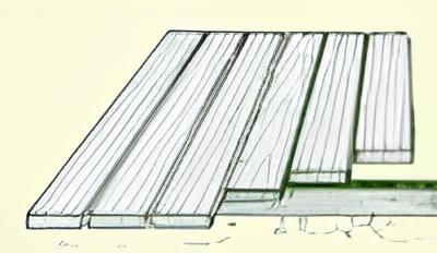 Bohlen für den Terrassenbelag